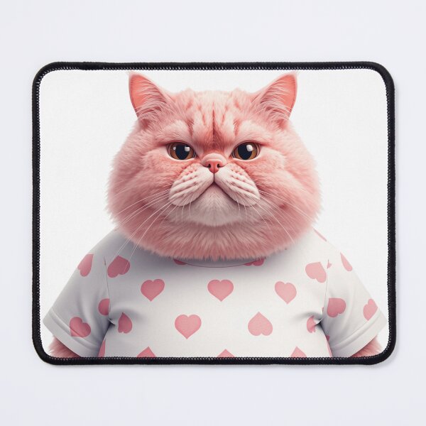 Item preview, cute pink fat cat designed and sold by Artchara..