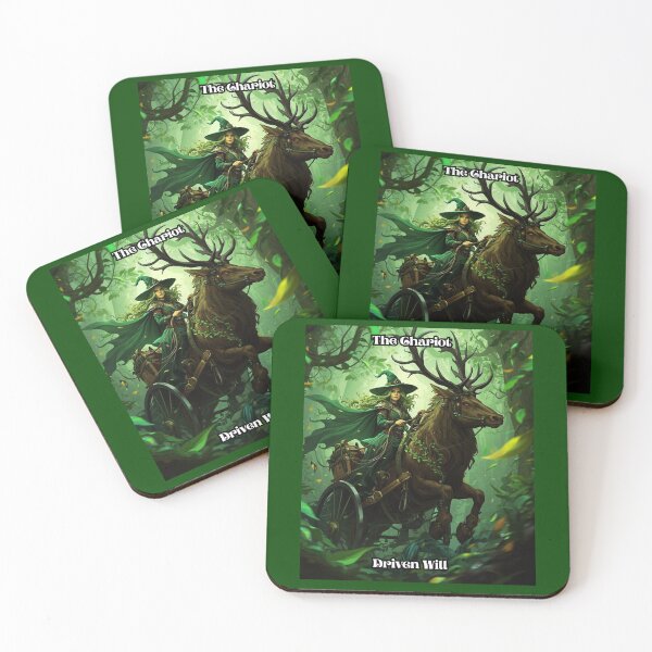 Item preview, The Chariot - Tarot Card from Wildwood Green Witch Tarot Deck  designed and sold by Earth Nature Creations.