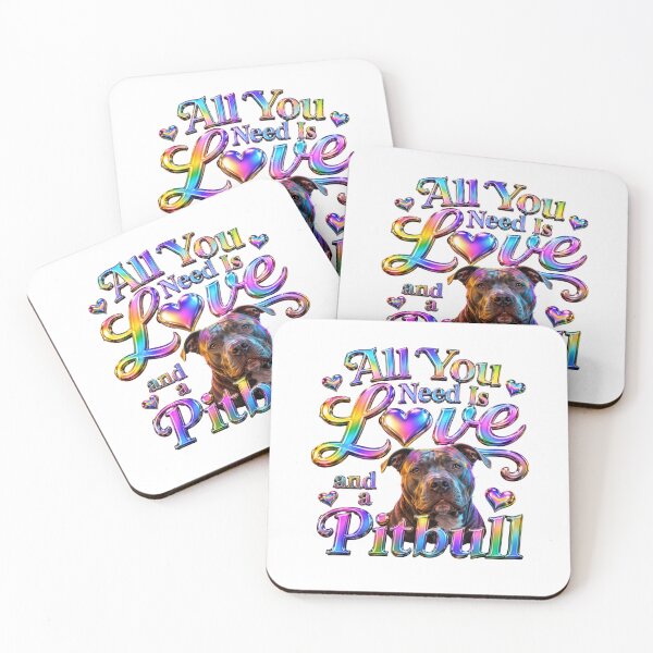 Item preview, All You Need Is Love and a Pitbull - 3D Iridescent Chrome Rainbow  designed and sold by My Pitbull Place.