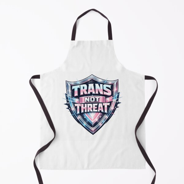 Item preview, Trans Not Threat Futuristic Shield Pride Streetwear designed and sold by AMICO77.