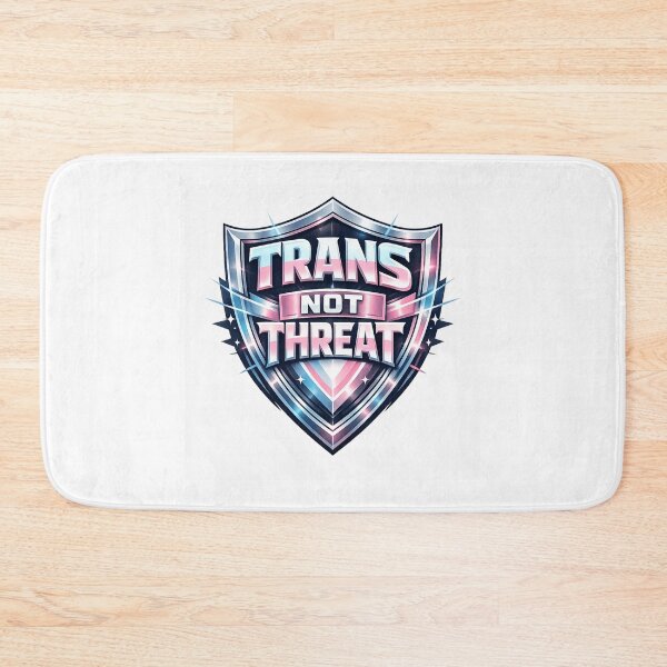 Item preview, Trans Not Threat Futuristic Shield Pride Streetwear designed and sold by AMICO77.