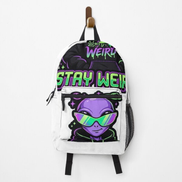 Item preview, Stay Weird Alien Wearing Sunglasses Cool Neon Sci Fi Aesthetic designed and sold by JeevanStickers.