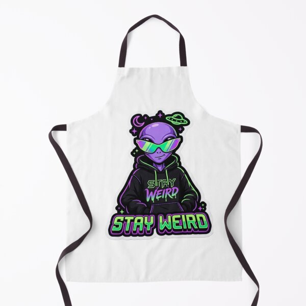 Item preview, Stay Weird Alien Wearing Sunglasses Cool Neon Sci Fi Aesthetic designed and sold by JeevanStickers.