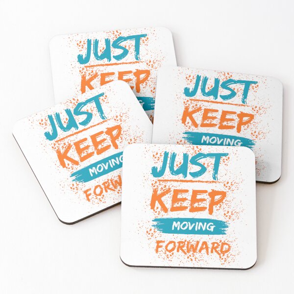 Item preview, Just Keep Moving Forward Minimal Motivational Typography Tee designed and sold by Contam_ZY.