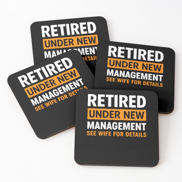 Item preview, Retired Under New Management See Wife For Details Funny Retro Typography designed and sold by MysticMirth.