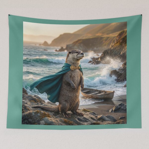 Item preview, Wandering Otter Lands on the California Coast designed and sold by Tridentulus.