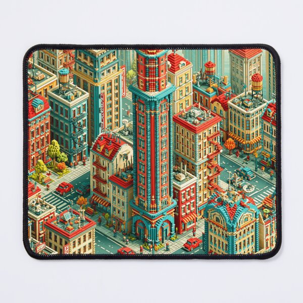Item preview, Pixel Art Cityscape with Airplanes designed and sold by PetsArt.