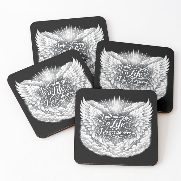 Item preview, I Will Not Accept a Life I Don’t Deserve Angel Wings  designed and sold by AMICO77.