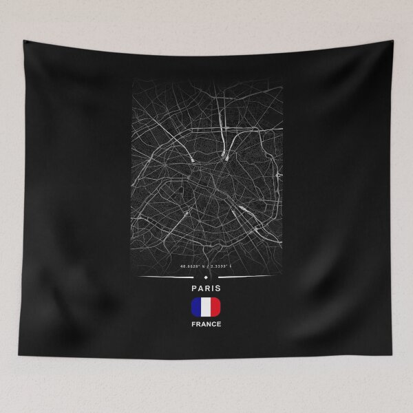 Item preview, Paris City Map France – Minimalist Black and White Urban Design designed and sold by Psycho-Crazy.