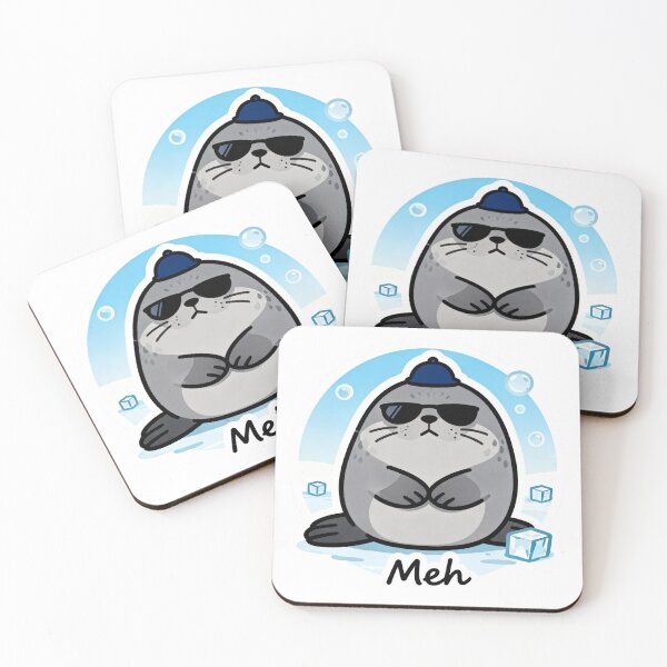 Item preview, Chill Seal Aesthetic Sticker MEH 1 designed and sold by HealthyEnvy.
