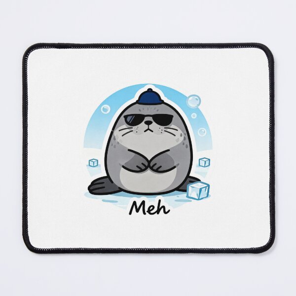 Item preview, Chill Seal Aesthetic Sticker MEH 1 designed and sold by HealthyEnvy.