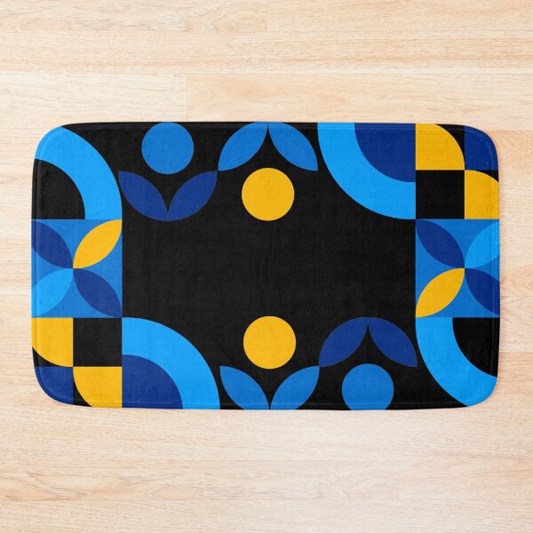 Item preview, Blue and Gold Bauhaus Geometry  designed and sold by Khadigadesings.
