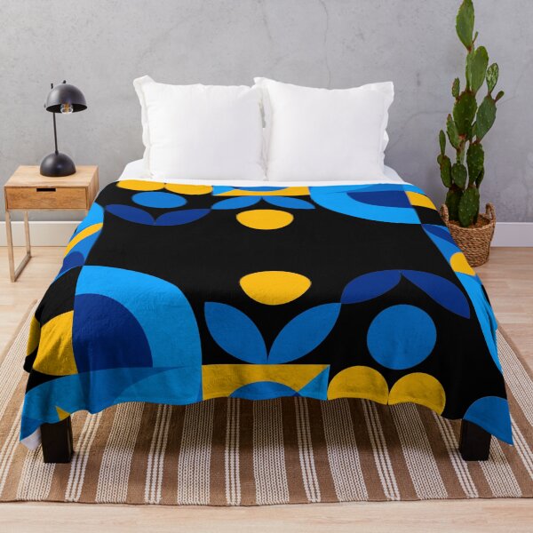 Item preview, Blue and Gold Bauhaus Geometry designed and sold by Khadigadesings.