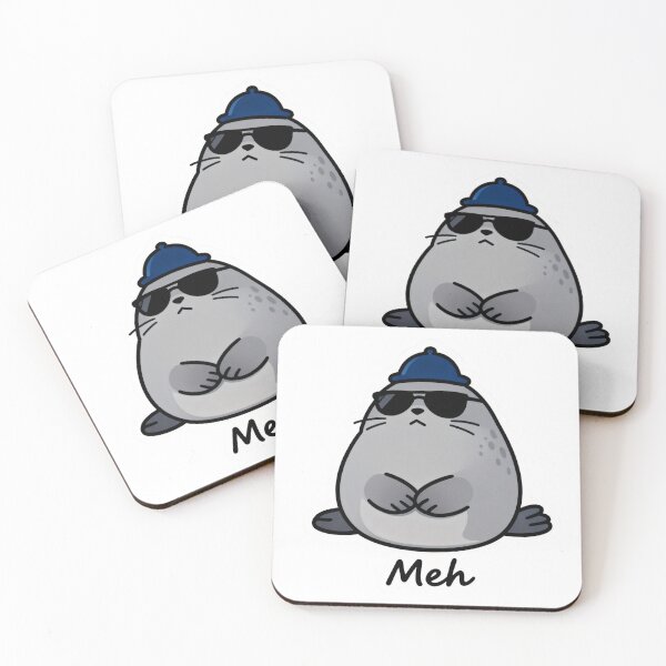 Item preview, Chill Seal Aesthetic Sticker MEH 2 designed and sold by HealthyEnvy.