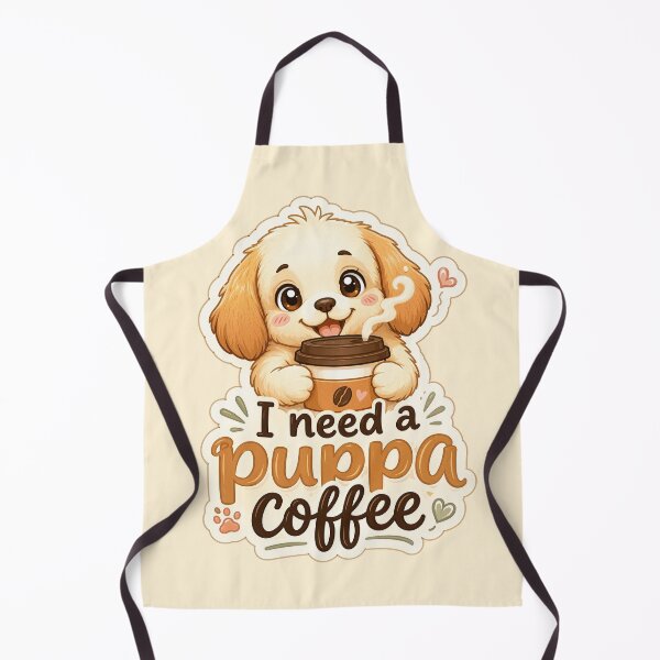 Item preview, I Need a Puppa Coffee Cute Puppy Coffee Lover Sticker designed and sold by miubiyori.