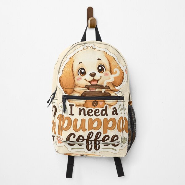 Item preview, I Need a Puppa Coffee Cute Puppy Coffee Lover Sticker designed and sold by miubiyori.