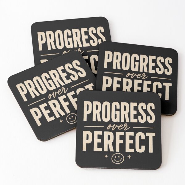 Item preview, Progress Over Perfect Motivational Quote Shirt designed and sold by VibeAura™.