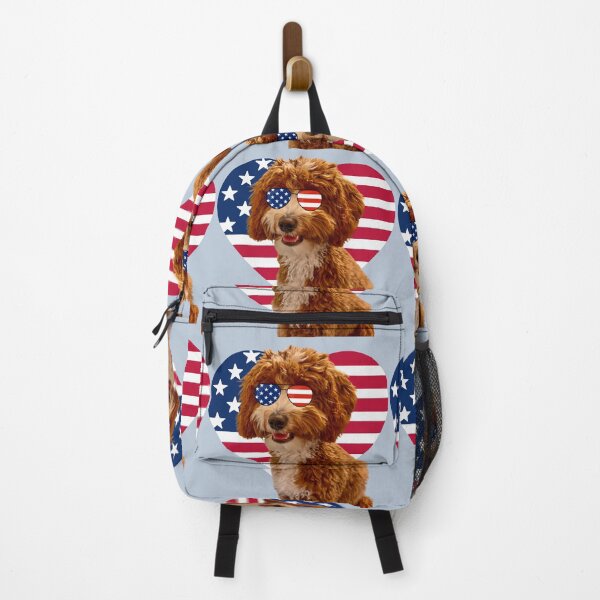 Item preview, Patriotic Pup - Leo Dog with flag sunglasses & heart designed and sold by Doodles Down South.