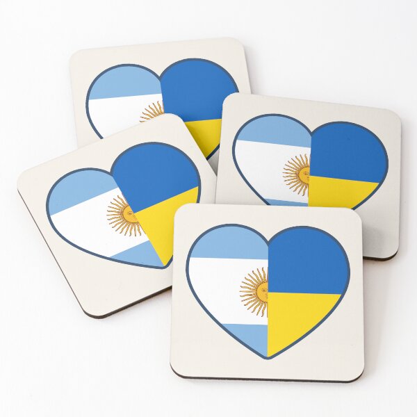 Item preview, Argentina Ukraine | 2 Nations 1 Heart designed and sold by sublimesun.