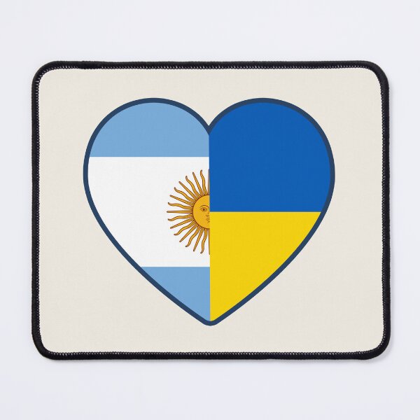 Item preview, Argentina Ukraine | 2 Nations 1 Heart designed and sold by sublimesun.