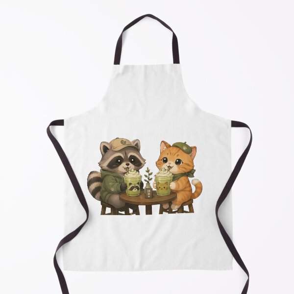 Item preview, Matcha Cat & Raccoon Café T-Shirt | Matcha Kawaii designed and sold by Ashley critters.