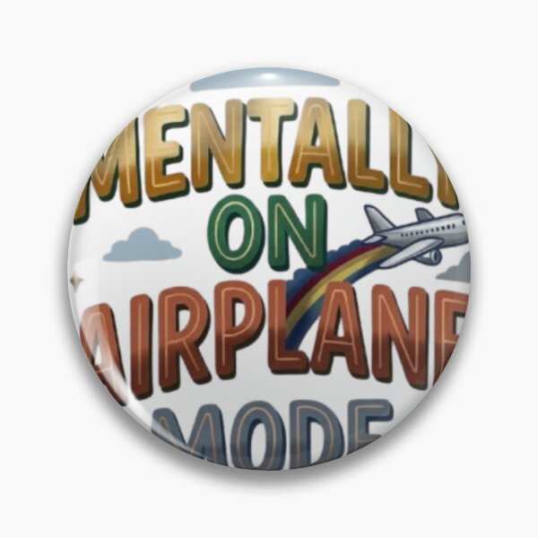 Item preview, Mentally on Airplane Mode Vintage Travel Art designed and sold by Northern Glow Art.