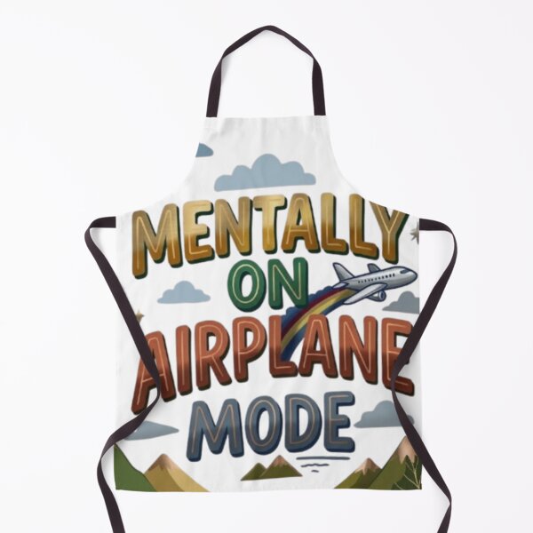 Item preview, Mentally on Airplane Mode Vintage Travel Art designed and sold by Northern Glow Art.