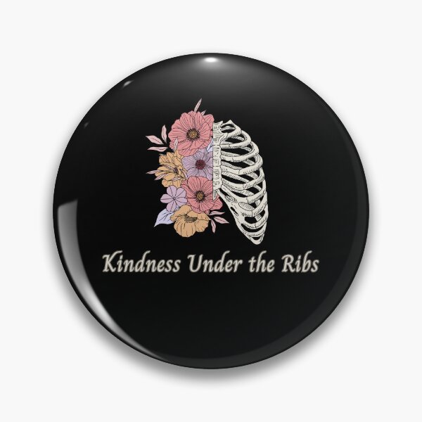 Item preview, Kindness Under the Ribs - Aesthetic Floral Skeleton Art designed and sold by thazinart.