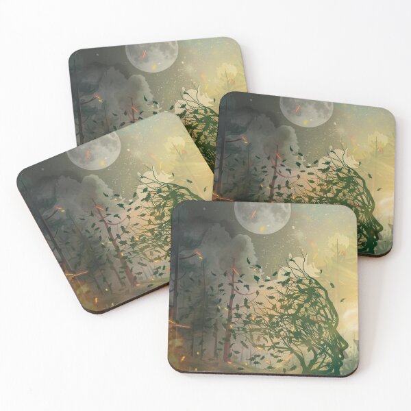 Item preview, She Is the Forest — Woman Tree Silhouette Full Moon Digital  Collage designed and sold by EnchantedLayers.