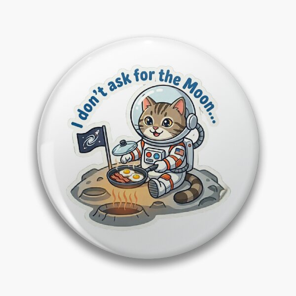 Item preview, ​Space Cat Breakfast on the Moon designed and sold by NadinGerasi.