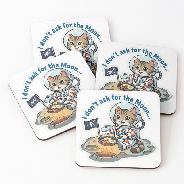 Item preview, ​Space Cat Breakfast on the Moon designed and sold by NadinGerasi.