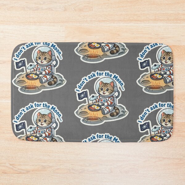 Item preview, ​Space Cat Breakfast on the Moon designed and sold by NadinGerasi.