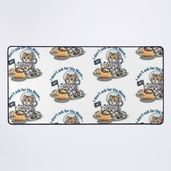 Item preview, ​Space Cat Breakfast on the Moon designed and sold by NadinGerasi.