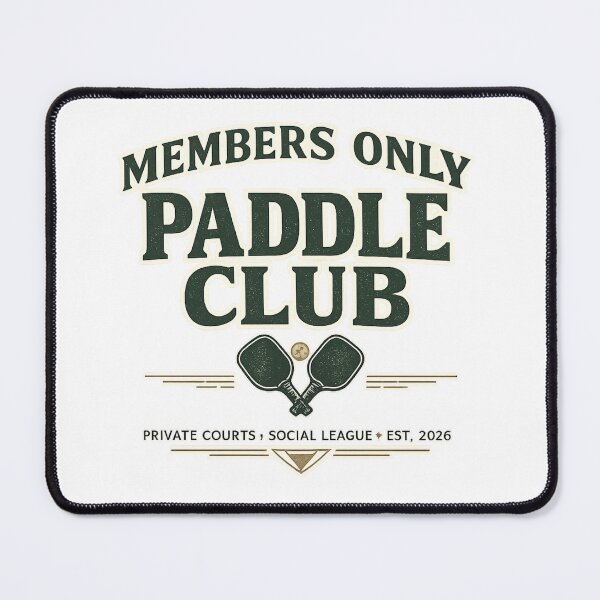 Item preview, Members Only Paddle Club Shirt | Private Courts Social League Pickleball Padel Design | Est. 2026 Vintage Sports Badge designed and sold by The Daily Goods.