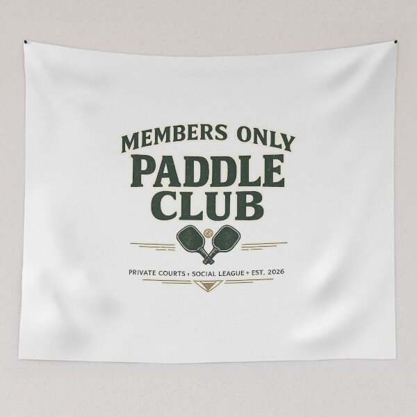 Item preview, Members Only Paddle Club Shirt | Private Courts Social League Pickleball Padel Design | Est. 2026 Vintage Sports Badge designed and sold by The Daily Goods.