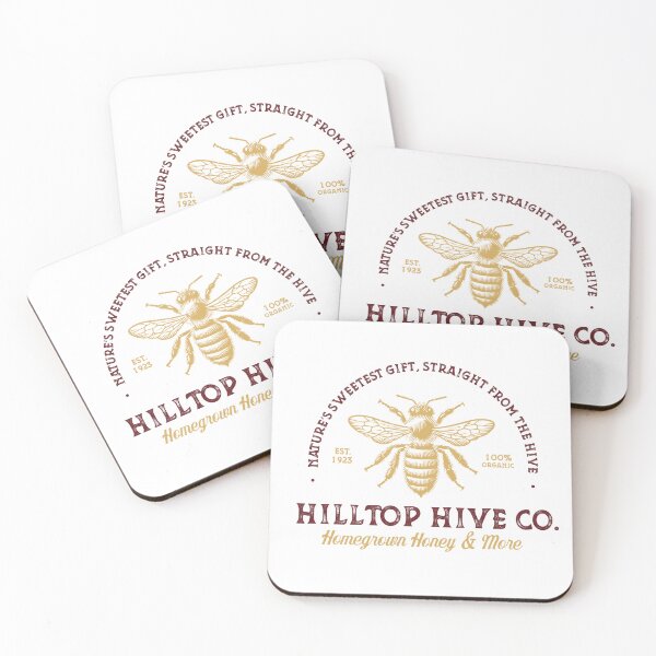 Item preview, Hilltop Hive Co Vintage Honey Bee Farmhouse Cottagecore Beekeeping Design designed and sold by Little Foot Farm Merch Shop.