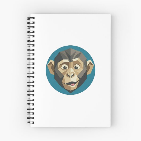 Item preview, Geometric Monkey Face – Low Poly Sticker for Modern Nature Lovers designed and sold by bsbd-action.