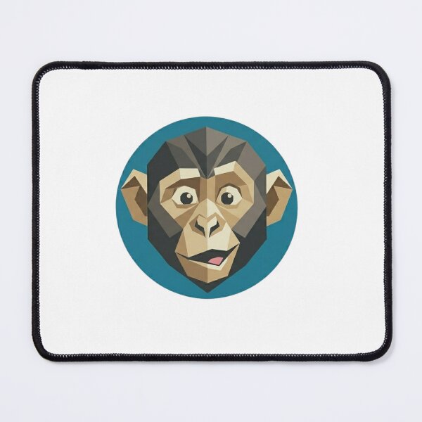Item preview, Geometric Monkey Face – Low Poly Sticker for Modern Nature Lovers designed and sold by bsbd-action.