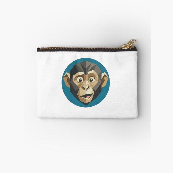 Item preview, Geometric Monkey Face – Low Poly Sticker for Modern Nature Lovers designed and sold by bsbd-action.