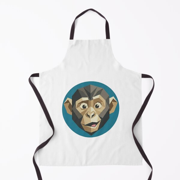 Item preview, Geometric Monkey Face – Low Poly Sticker for Modern Nature Lovers designed and sold by bsbd-action.