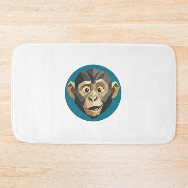 Item preview, Geometric Monkey Face – Low Poly Sticker for Modern Nature Lovers designed and sold by bsbd-action.