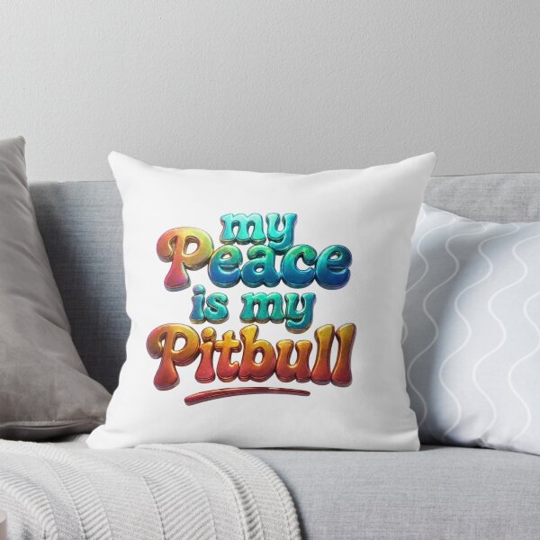 Item preview, My Peace Is My Pitbull - 3D Iridescent Metallic Rainbow designed and sold by My Pitbull Place.