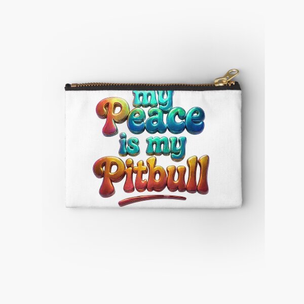 Item preview, My Peace Is My Pitbull - 3D Iridescent Metallic Rainbow designed and sold by My Pitbull Place.