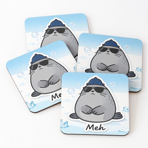 Item preview, Chill Seal Aesthetic Sticker MEH 4 designed and sold by HealthyEnvy.