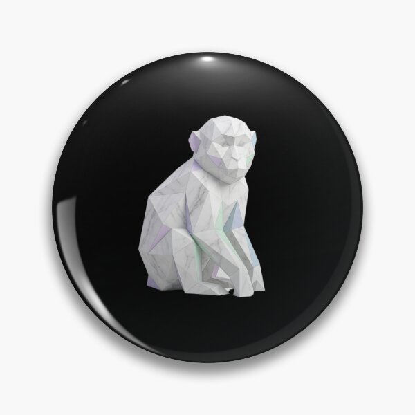 Item preview, Marbled Monkey Sculpture – Elegant Polygonal Art for Interior Decoration designed and sold by bsbd-action.