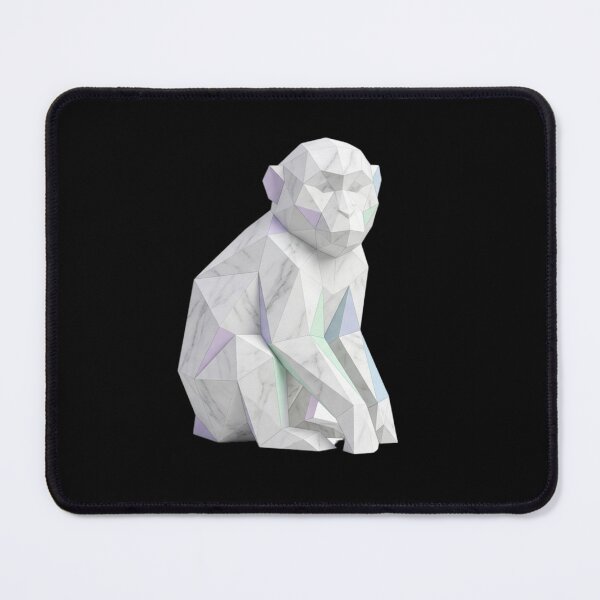 Item preview, Marbled Monkey Sculpture – Elegant Polygonal Art for Interior Decoration designed and sold by bsbd-action.