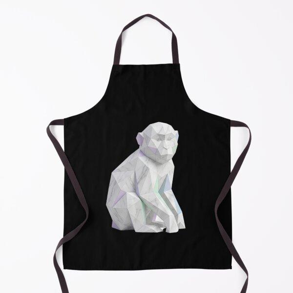 Item preview, Marbled Monkey Sculpture – Elegant Polygonal Art for Interior Decoration designed and sold by bsbd-action.
