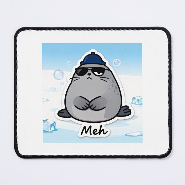 Item preview, Chill Seal Aesthetic Sticker MEH 5 designed and sold by HealthyEnvy.