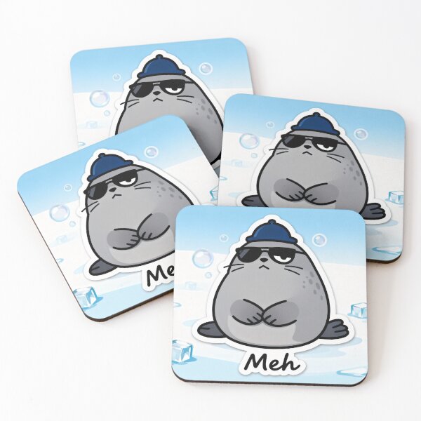 Item preview, Chill Seal Aesthetic Sticker MEH 5 designed and sold by HealthyEnvy.