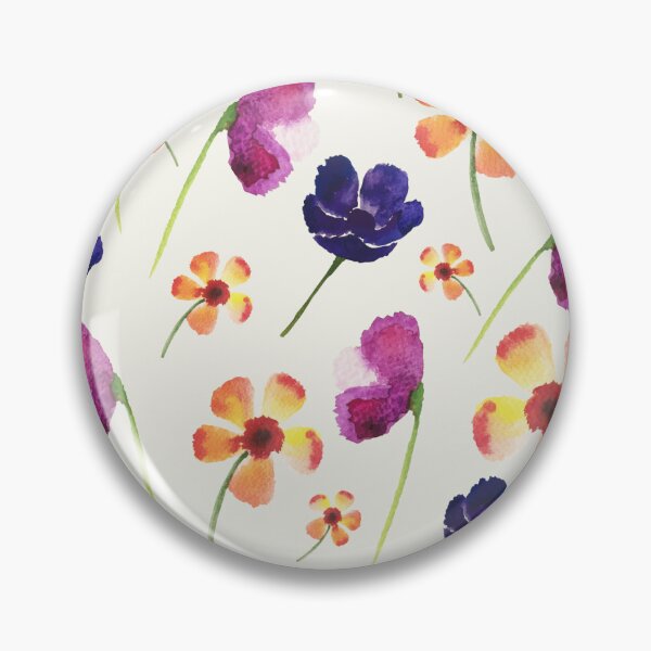 Item preview, Watercolor Flowers in blackberry tones designed and sold by Claudia Parsons Art.